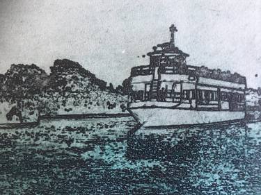 Print of Boat Printmaking by Rocco Citeno