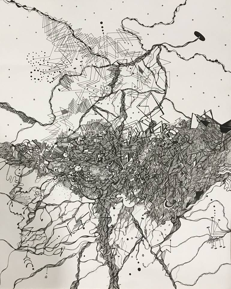 Find beauty amidst the chaos Drawing by Nazurah Usop | Saatchi Art