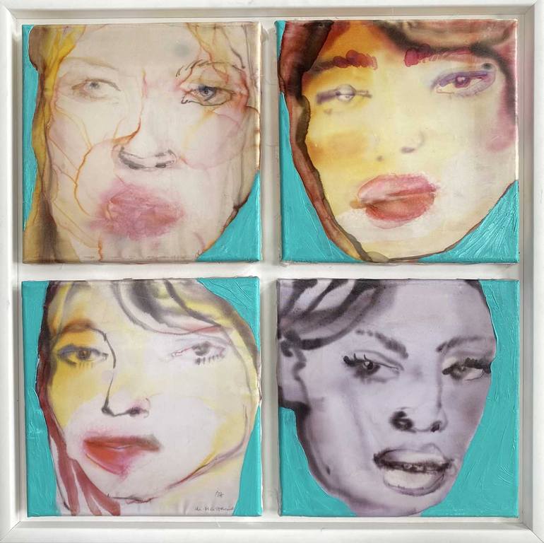 Faces 3 Painting by Wisteria Gasp | Saatchi Art
