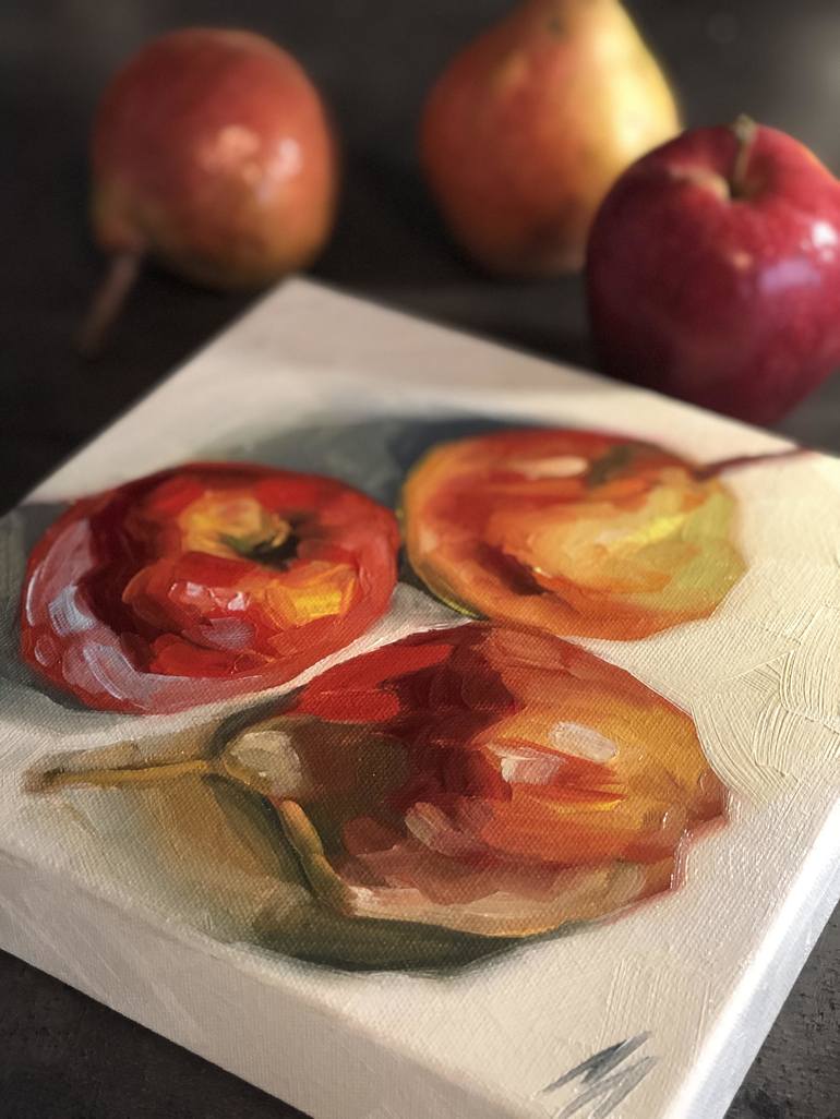 Original Expressionism Food Painting by Olena Levchii