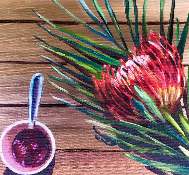 Original Expressionism Food & Drink Painting by Olena Levchii