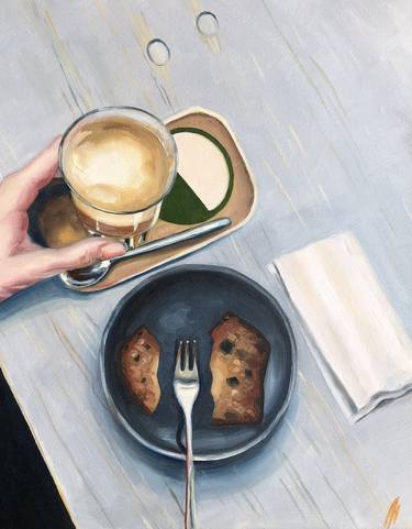 Original Impressionism Food & Drink Paintings by Olena Levchii