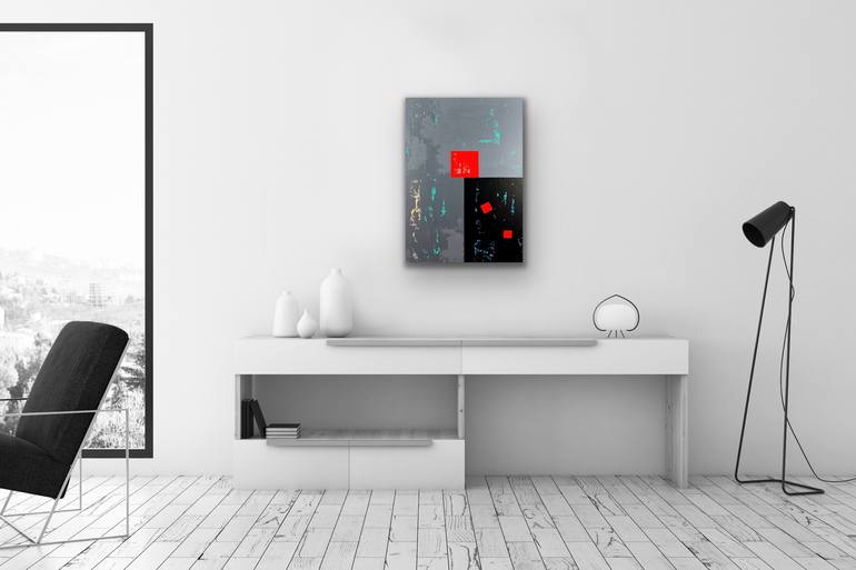 Original Minimalism Abstract Painting by Ewa Janowska