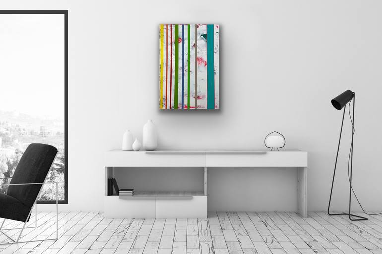 Original geometric abstract Abstract Painting by Ewa Janowska