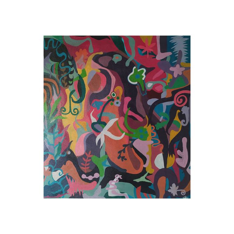 Original Abstract Landscape Painting by Hanafi Bara