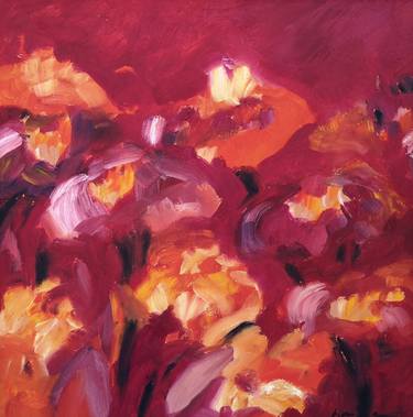 Original Expressionism Floral Paintings by Miriam Hartmann