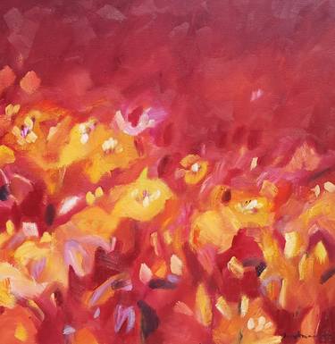 Original Abstract Floral Paintings by Miriam Hartmann