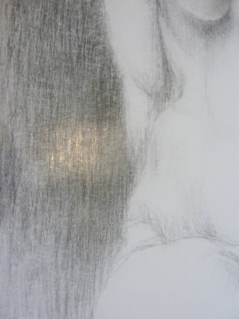 Original Fine Art Nude Drawing by Florina Ravariu