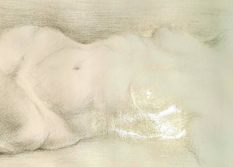 Original Figurative Nude Drawing by Florina Ravariu