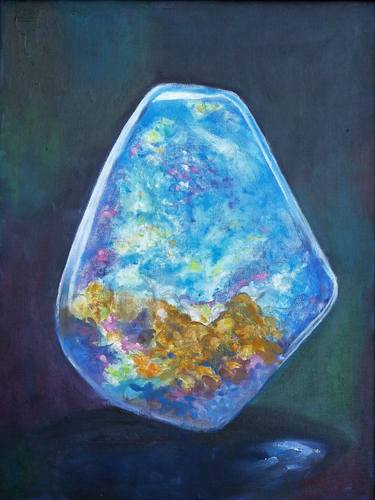 Blue Galaxy Opal Rare gemstone thumb
