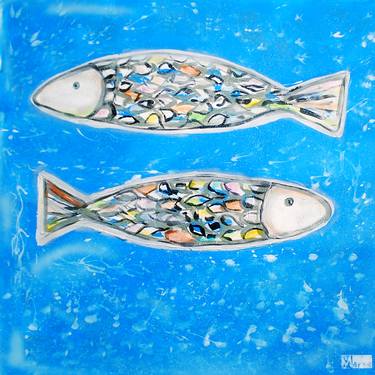 Print of Fish Paintings by Marta Dimitrova