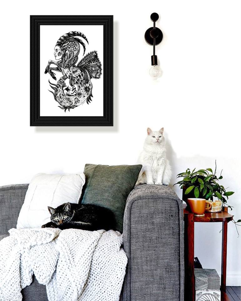 Original Abstract Pop Culture/Celebrity Drawing by Marta Dimitrova