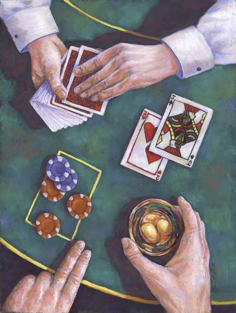 The Shark vs The House Casino Blackjack Painting Painting by Catherine  LaPointeVollmer | Saatchi Art