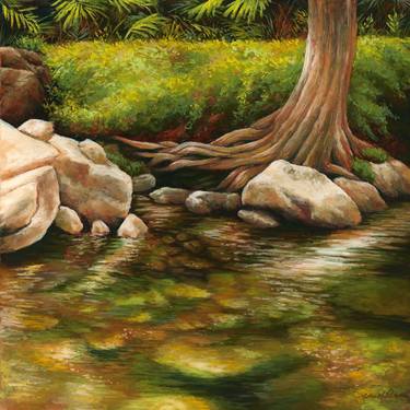 Rocky Footing Pastel Adirondack Painting thumb