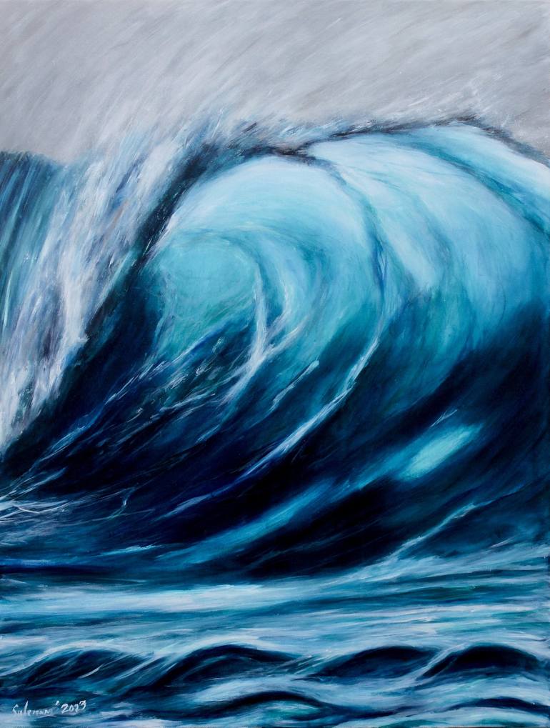 Print of Realism Seascape Paintings by Muhammad Suleman Rehman