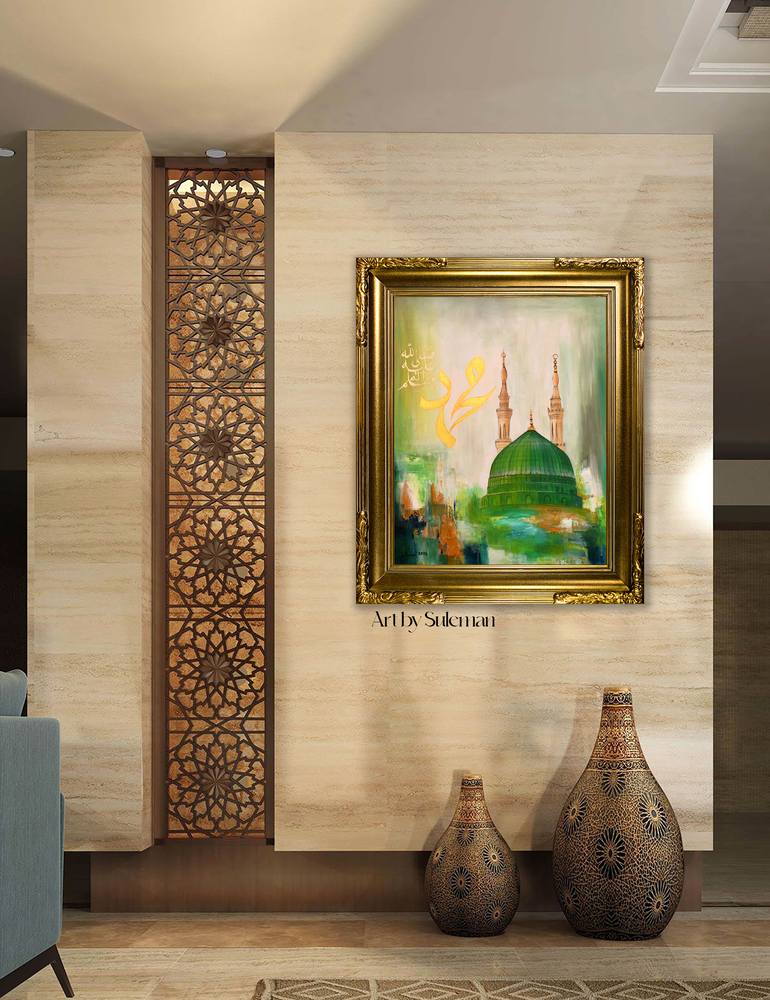 Original Abstract Architecture Painting by Muhammad Suleman Rehman