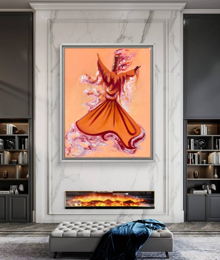 Original Abstract Expressionism Abstract Painting by Muhammad Suleman Rehman