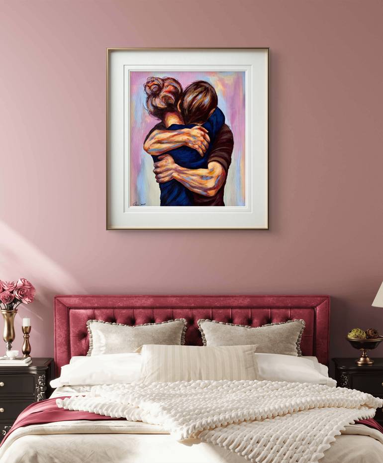 Original Abstract Expressionism Love Painting by Muhammad Suleman Rehman