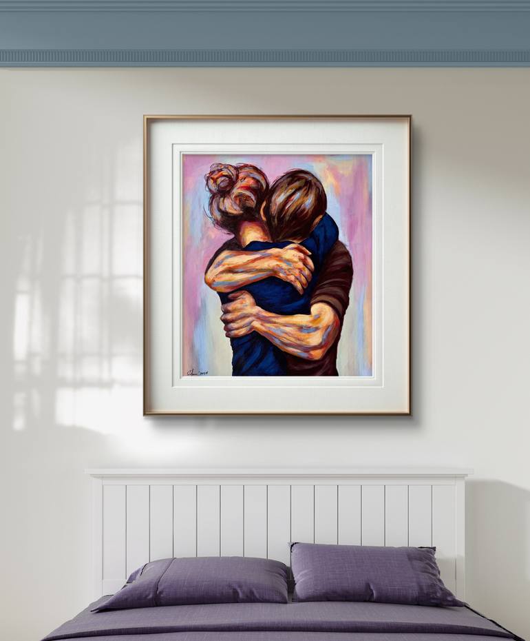 Original Abstract Expressionism Love Painting by Muhammad Suleman Rehman