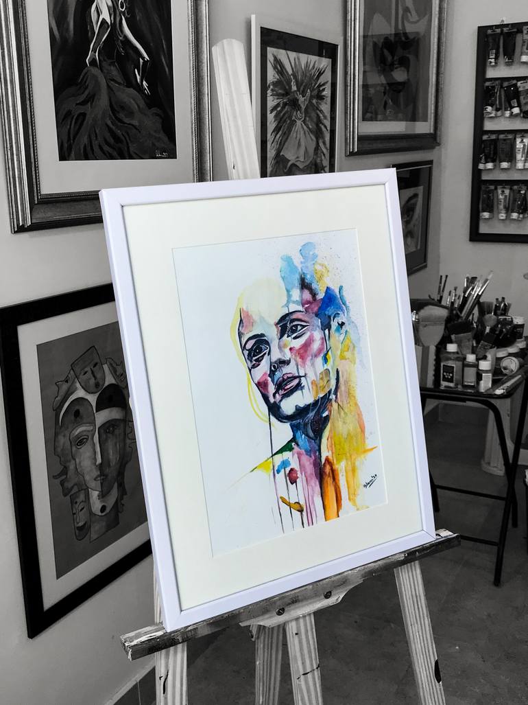 Original Surrealism Women Painting by Muhammad Suleman Rehman