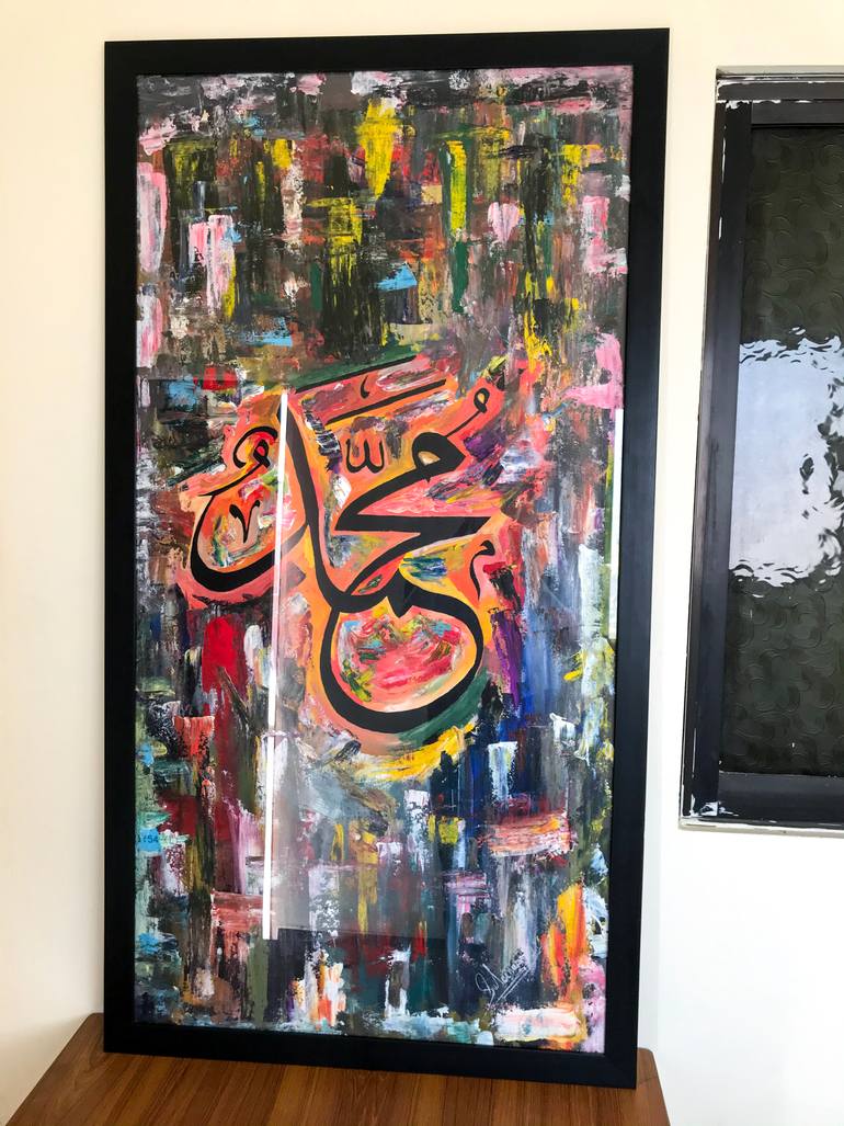 Original Abstract Expressionism Abstract Painting by Muhammad Suleman Rehman