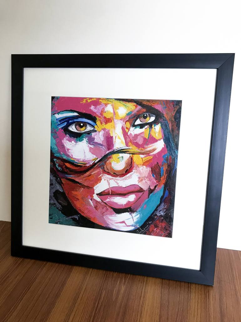 Original Abstract Women Painting by Muhammad Suleman Rehman