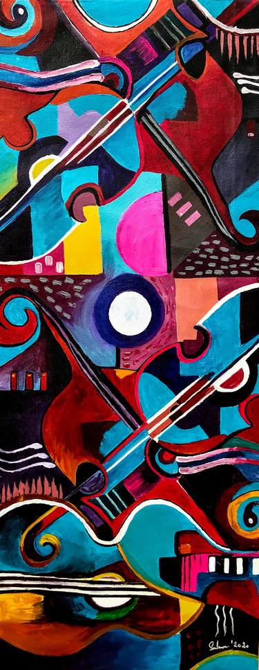 Original Abstract Music Paintings by Muhammad Suleman Rehman