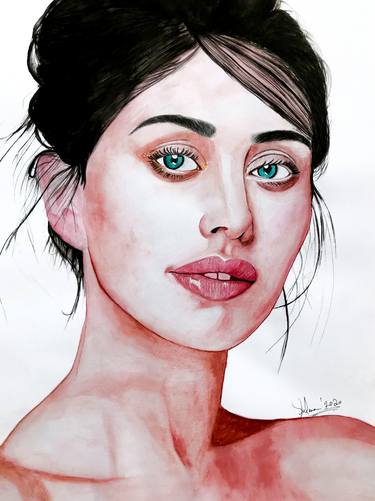 Ethereal portrait watercolor thumb