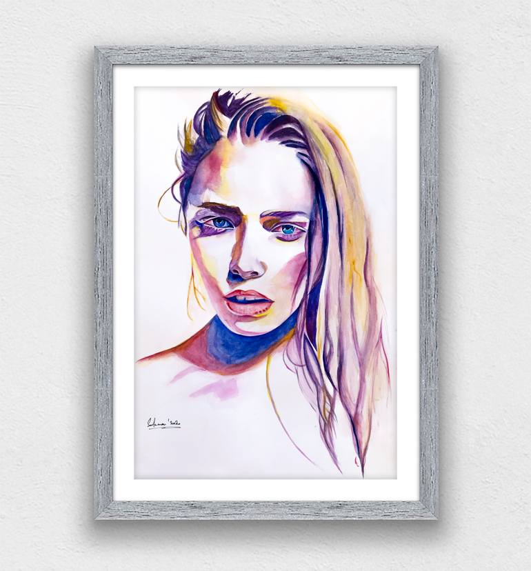 Original Portraiture Women Painting by Muhammad Suleman Rehman