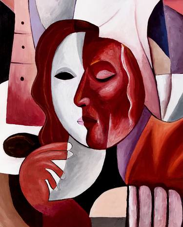 Original Cubism Politics Paintings by Muhammad Suleman Rehman