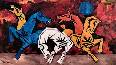 Original Modern Horse Paintings by Muhammad Suleman Rehman
