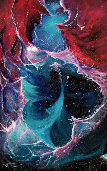 Original Surrealism Outer Space Paintings by Muhammad Suleman Rehman