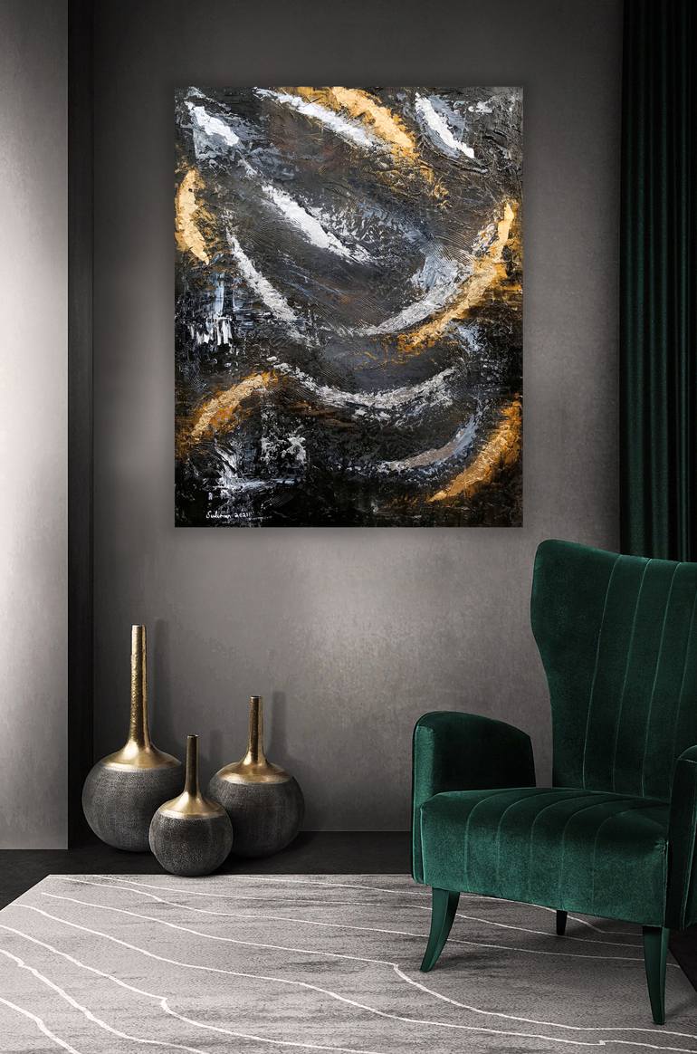 Original Modernism Abstract Painting by Muhammad Suleman Rehman