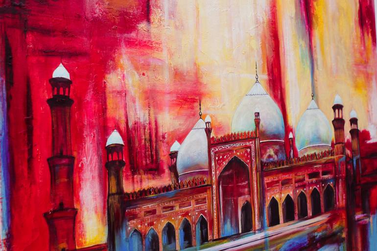 Original Abstract Architecture Painting by Muhammad Suleman Rehman