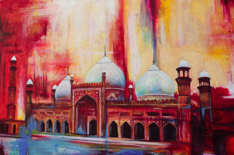 Original Abstract Architecture Painting by Muhammad Suleman Rehman
