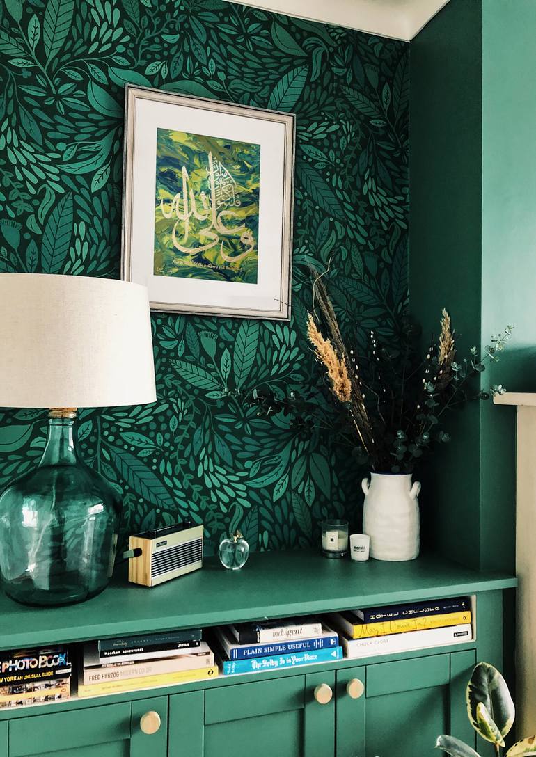 Original Abstract Calligraphy Painting by Muhammad Suleman Rehman