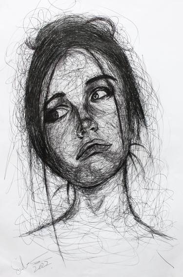 Print of Expressionism Portrait Drawings by Muhammad Suleman Rehman