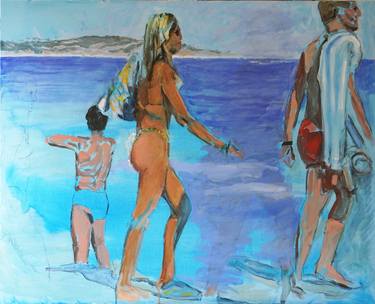 Original Beach Painting by ANTHONY PALLISER