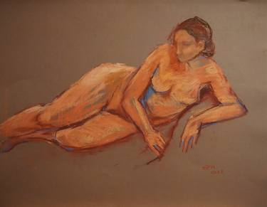 Print of Expressionism Nude Drawings by Ellen Fasthuber-Huemer