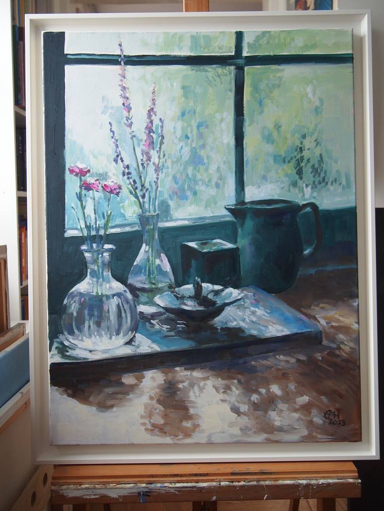 Original Impressionism Still Life Painting by Ellen Fasthuber-Huemer 