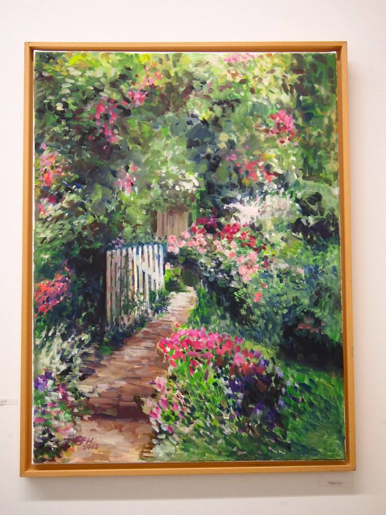 Original Garden Painting by Ellen Fasthuber-Huemer 