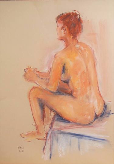 Original Classicism Nude Drawings by Ellen Fasthuber-Huemer 