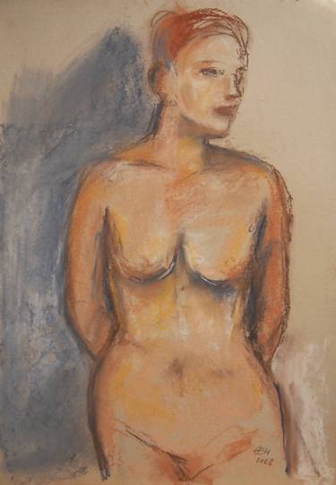 Original Expressionism Nude Drawing by Ellen Fasthuber-Huemer 