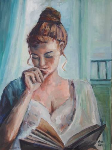 Original Classicism People Paintings by Ellen Fasthuber-Huemer 