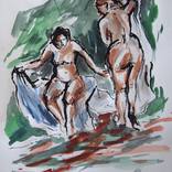 The Bathers, inspired by Degas by Ellen Fasthuber-Huemer