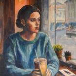 At The Cafe, Autumn Rain by Ellen Fasthuber-Huemer