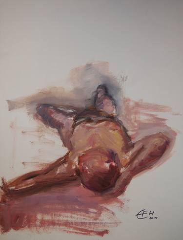 Print of Expressionism Nude Paintings by Ellen Fasthuber-Huemer
