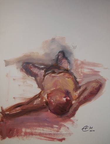 Original Expressionism Nude Paintings by Ellen Fasthuber-Huemer