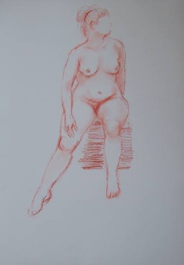 Print of Impressionism Nude Drawings by Ellen Fasthuber-Huemer