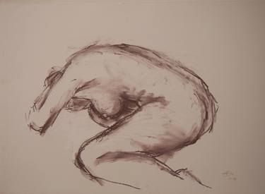 Original Impressionism Nude Drawings by Ellen Fasthuber-Huemer